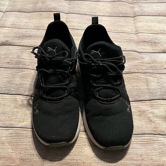 Black & White Athletic Puma Sneakers, Size 12 - Picture 2 of 11